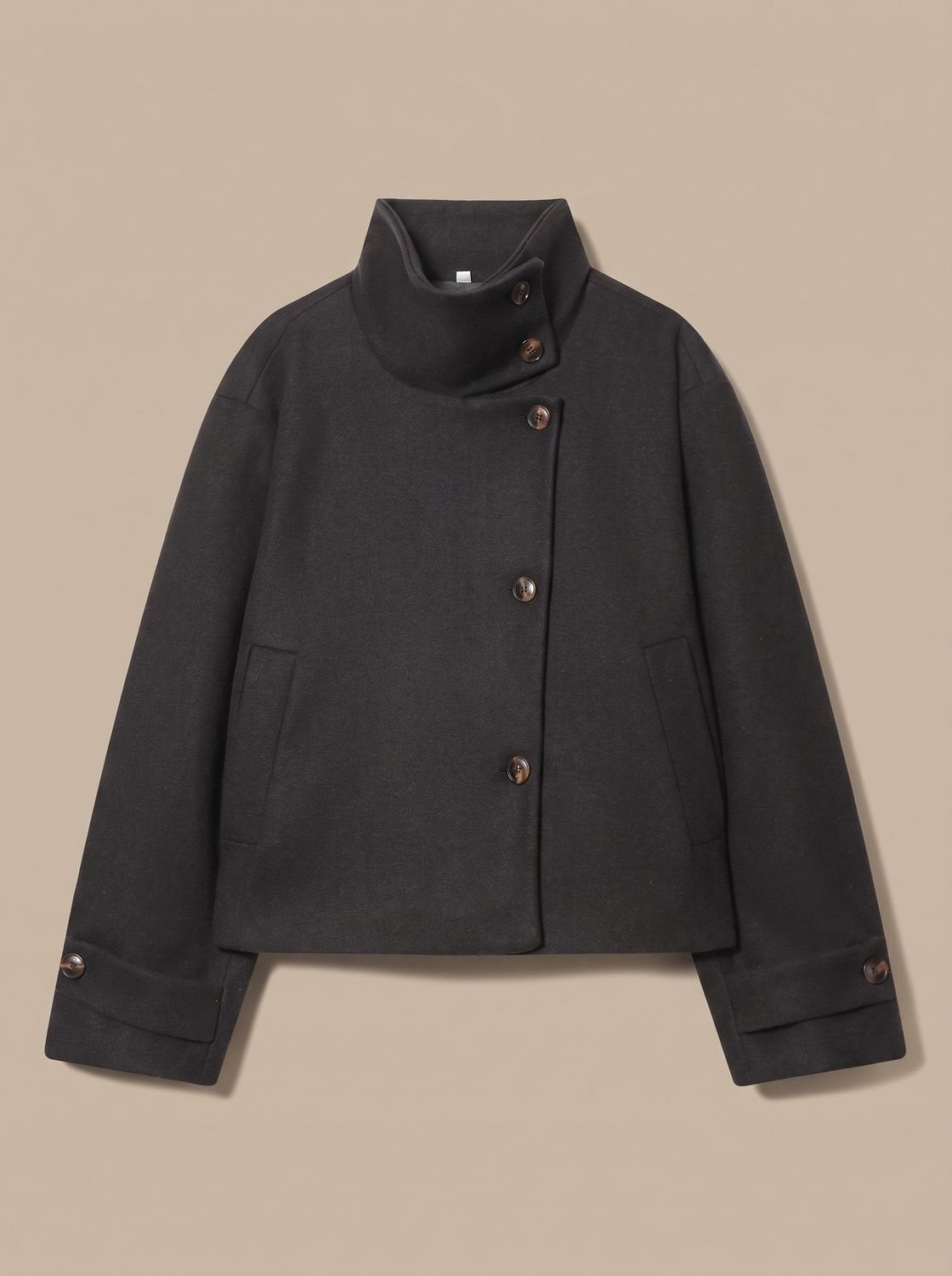 Women's Vintage Stand-Collar Short Coat