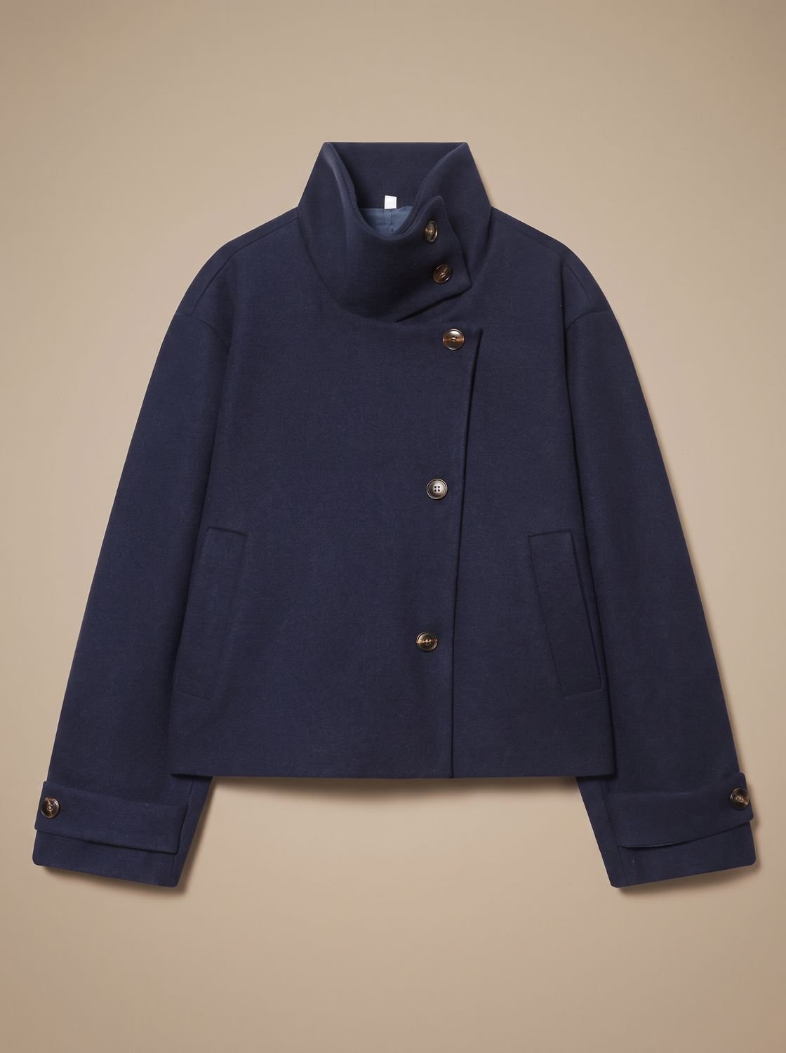 Women's Vintage Stand-Collar Short Coat