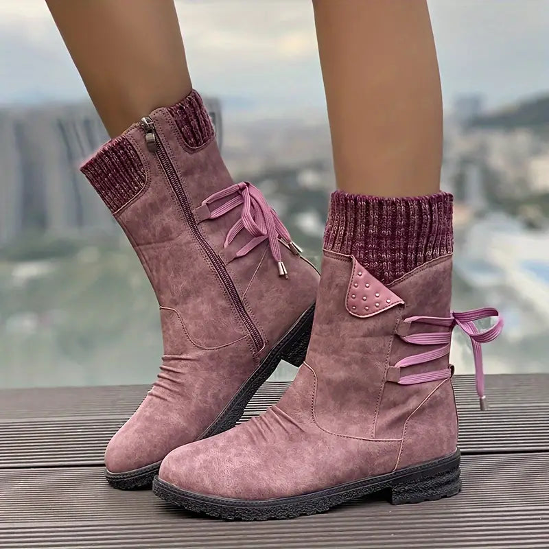 Women's Warm Weatherproof Slip-Resistant Winter Boots