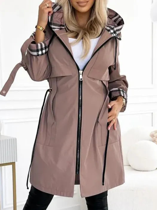 Women's Waterproof and Windproof All-Weather Zip Coat