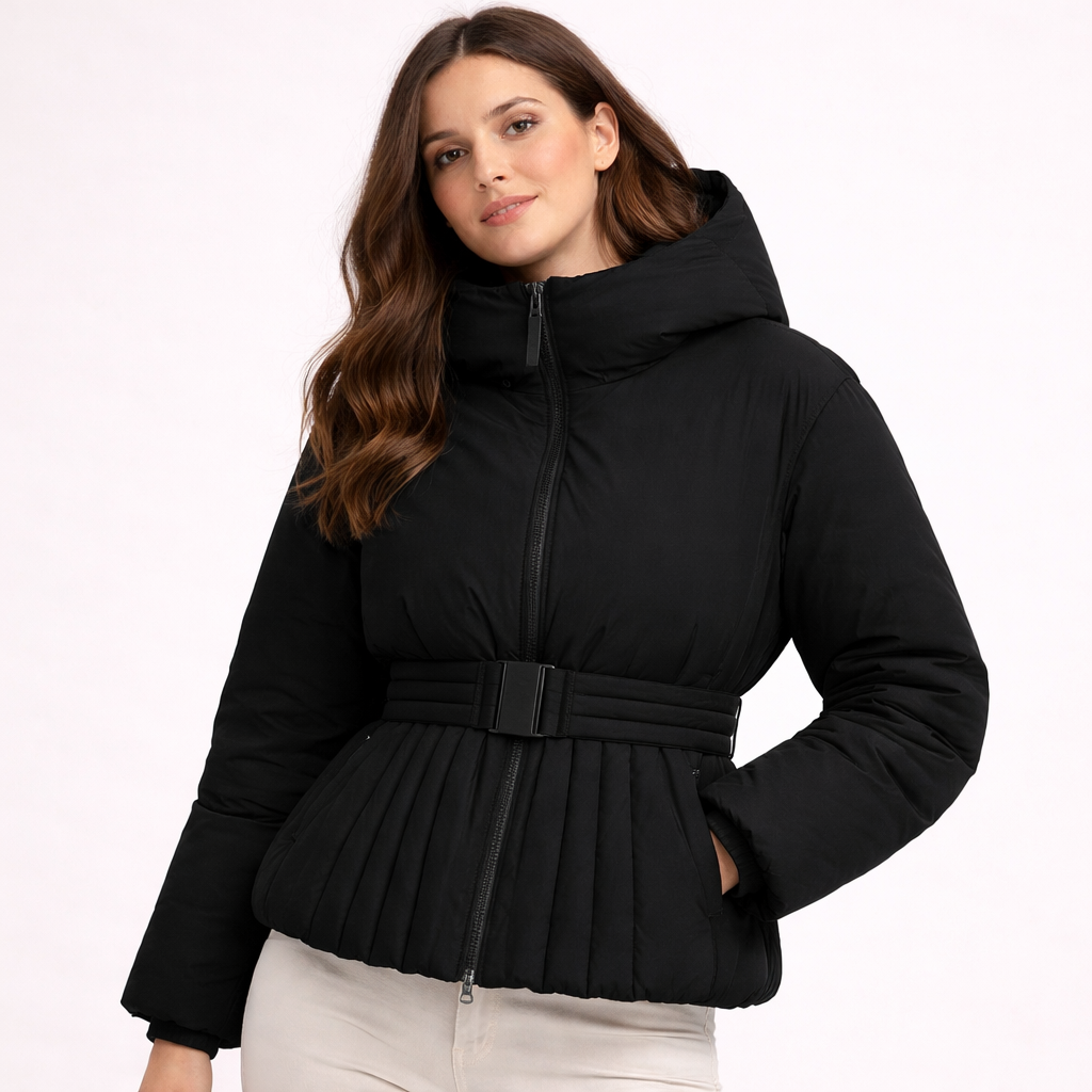 Women's Winter Ski Jacket with Peplum Detail
