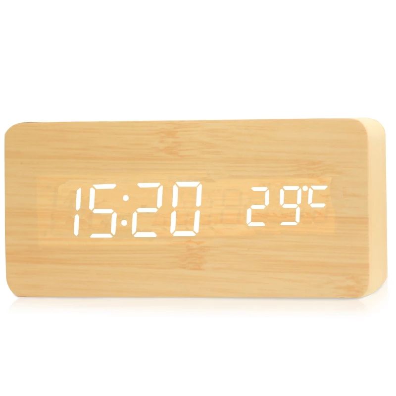 Wooden Digital Desk Clock