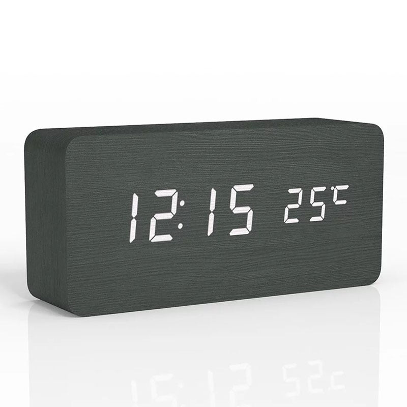 Wooden Digital Desk Clock