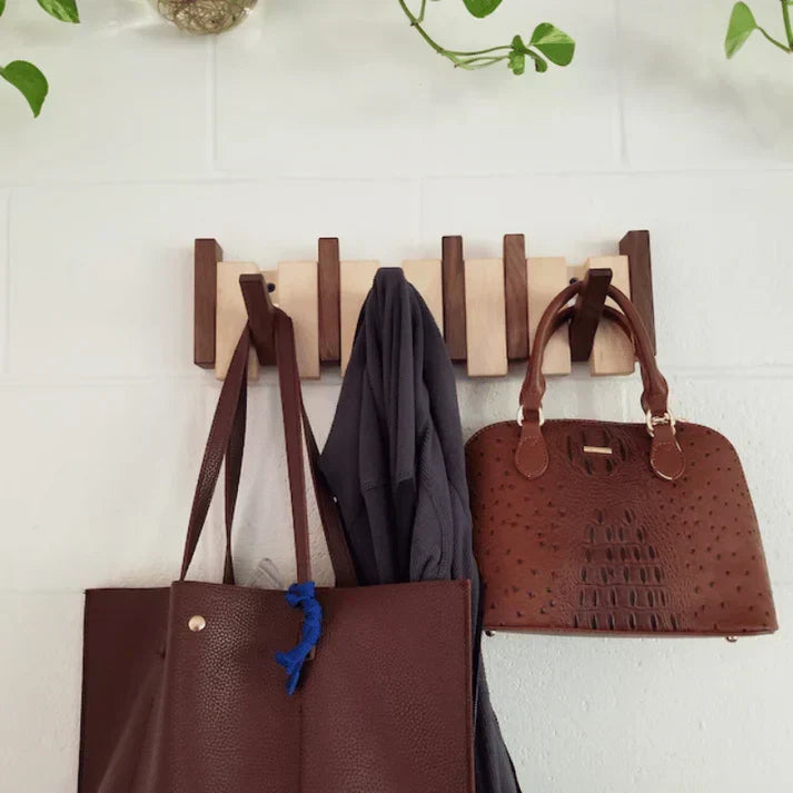 Wooden Piano Design Coat Rack