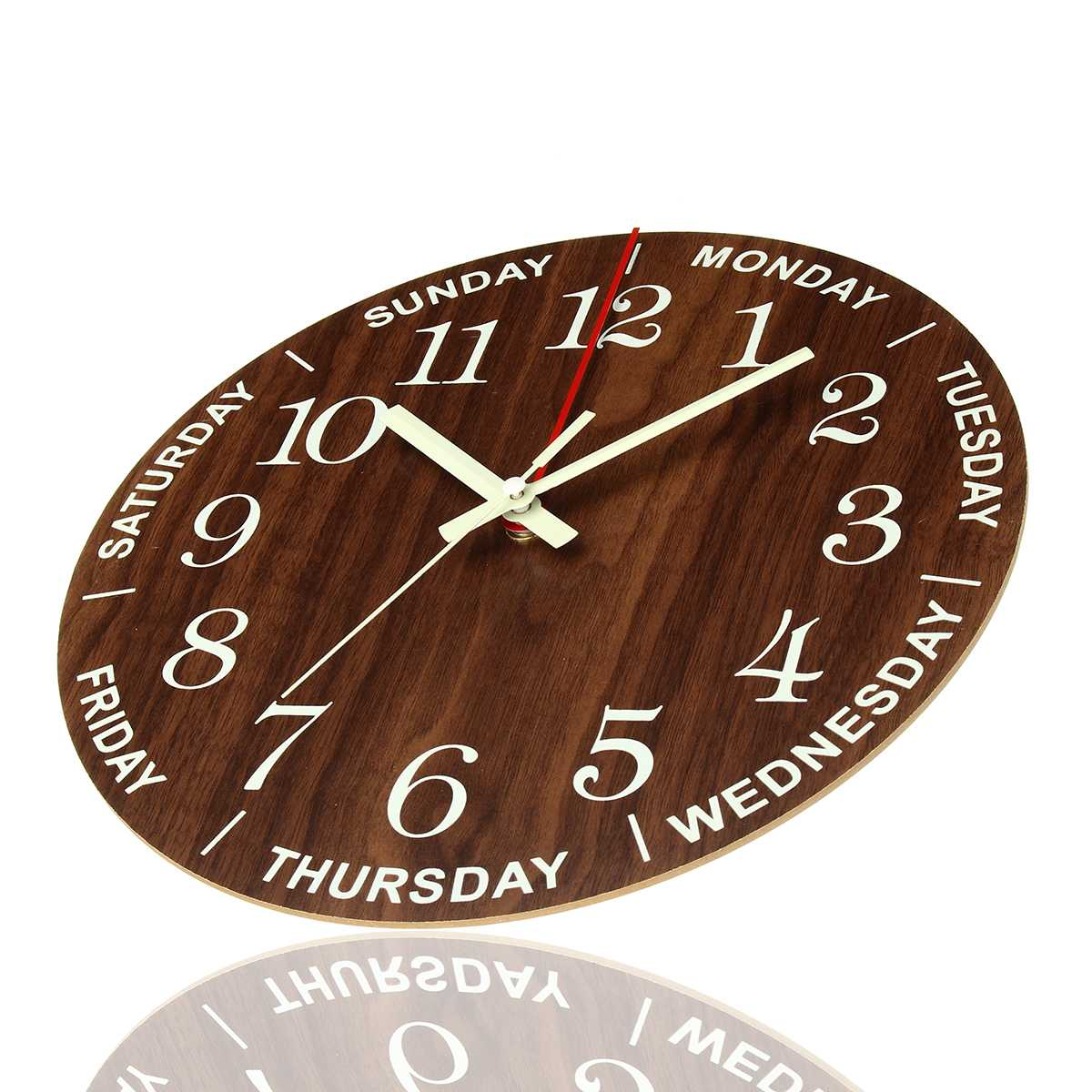 Wooden Wall Clock with Luminous Design