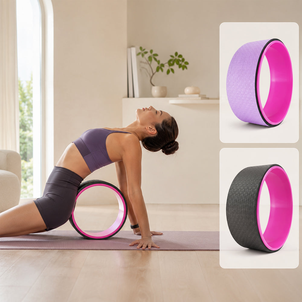 Yoga Wheel - Purple/Pink or Black/Pink